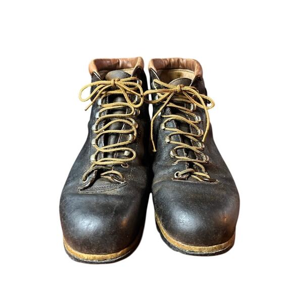 Vintage The Alps Fabiano Hiking Boots Brown Leather Made in Italy Men's Size 11 - Picture 5 of 11